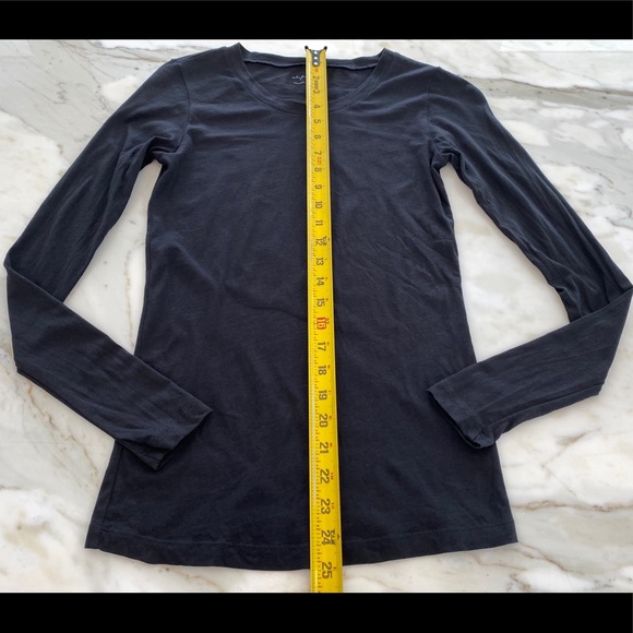STEPHANIE B BLACK COTTON LONG SLEEVE T-SHIRT XS - Picture 7 of 8